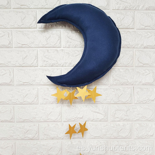 Decoración navideña para colgar en la pared, luna